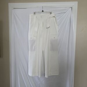 White House Black Market Ivory Wide Leg Pants